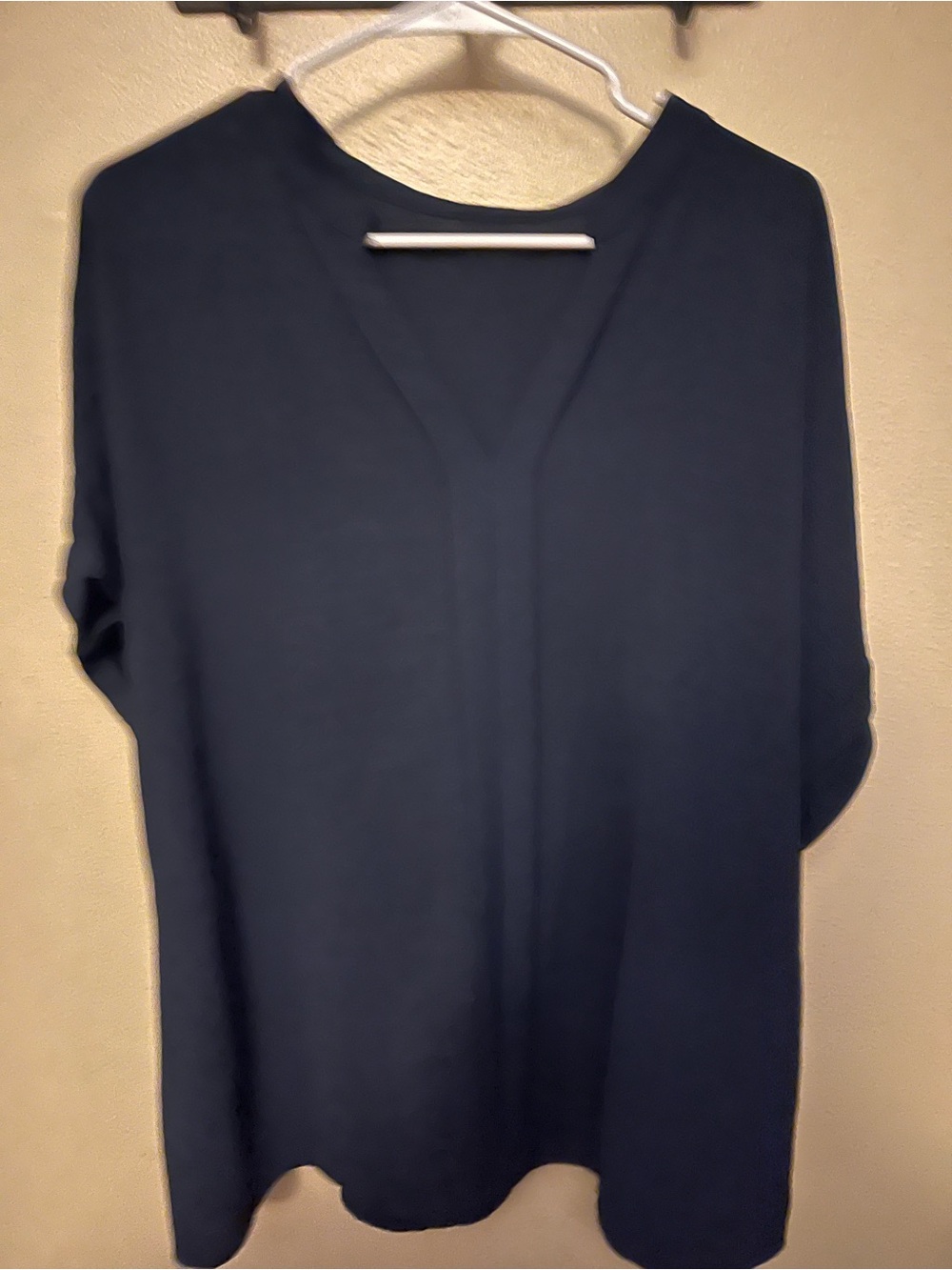 Amazon Navy V-Neck Women's Blouse